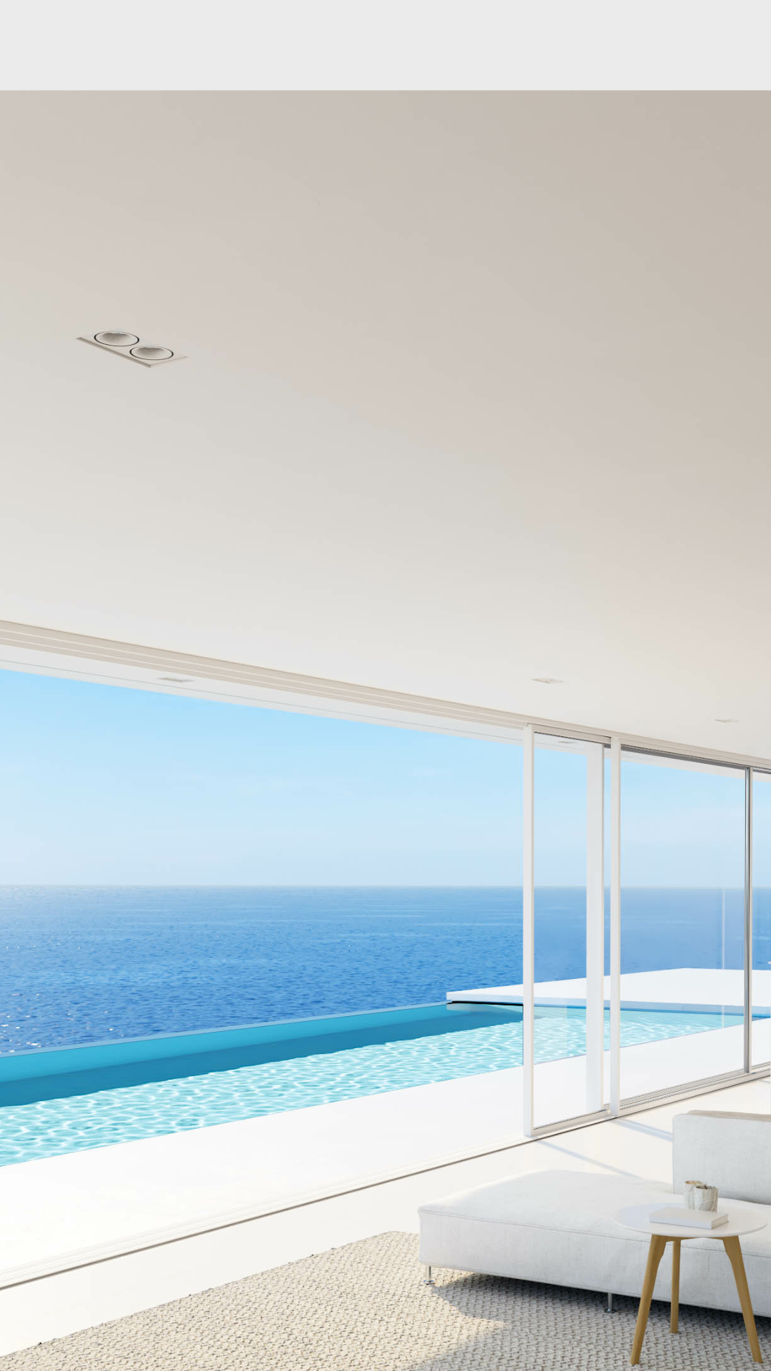 Swimming pool in a luxury villa with a nice view near the beach