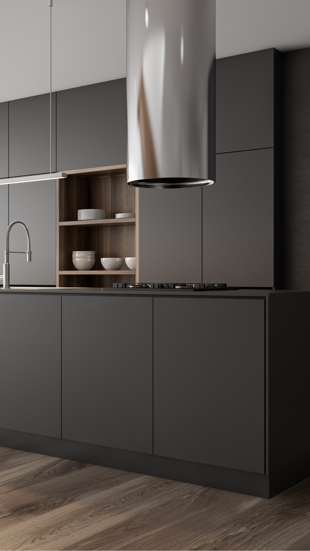 Modern kitchen layout renovation 